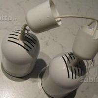 Set coppia lampada 2 sospensione, faretto BIANCO