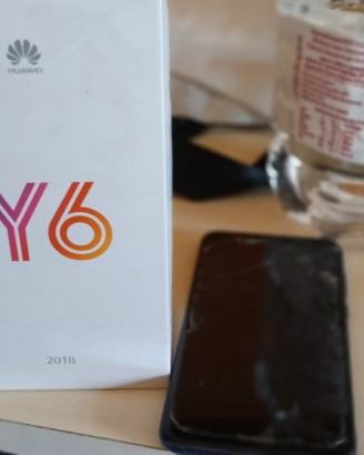 huawei y6 2018 con caricat, cover e scatola origin