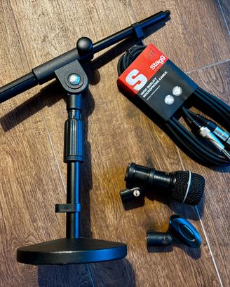 Microfono Strumenti Nady DM80 + Cavo 6m e Supporto