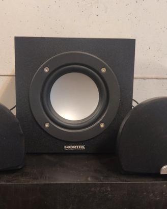 Nortek sistema audio 2.1 (casse e subwoofer)