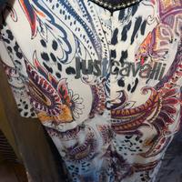 Just Cavalli-abito midi a maniche corte taglia 50