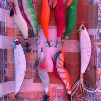 Eging arificiali totanara esche polpi seppie