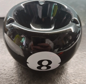 Posacenere biliardo numero 8 nuovo mai utilizzato