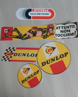 5 adesivi Vintage Dunlop pirelli 