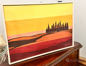 Paesaggio Toscano Giacomo Cecconi - Acrilico Tela