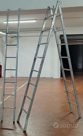 Scala tre tronchi alluminio 8 gradini h. cm 275