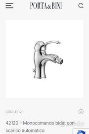Rubinetto Porta & Bini Monocomando bidet o lavabo