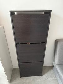 Scarpiera nera per 12 paia di scarpe