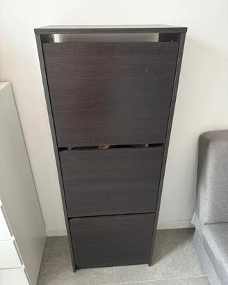 Scarpiera nera per 12 paia di scarpe