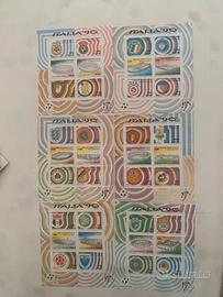 Francobolli italia 90 in quartine