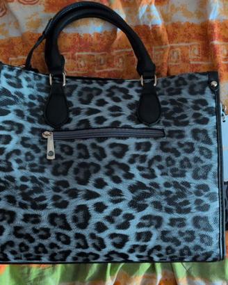 Borsa donna leopardata chic con tracolla