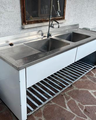 Lavello inox 220x70