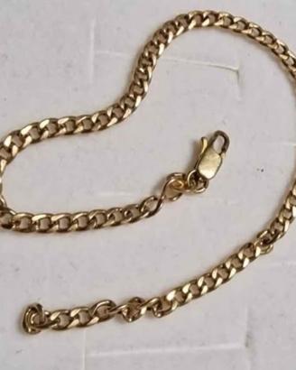 braccialetto groumette oro giallo 18 kt 750% 19 cm