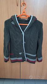 Cardigan in maglia con cappuccio