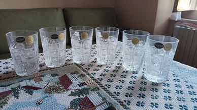 Set 6 Bicchieri Cristallo di Boemia - Nuovi