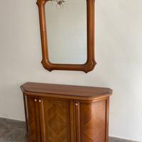 Mobile d’ingresso arte povera con specchio vintage