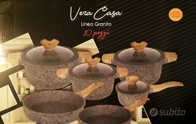 Batteria di pentole granito e Set coltelli NUOVI