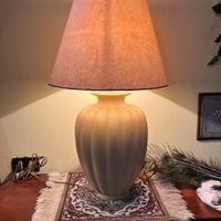 Lampada da tavolo in ceramica e ottone