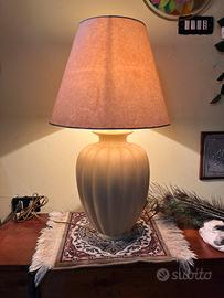 Lampada da tavolo in ceramica e ottone