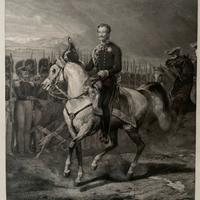 Quadro incisione Carlo Alberto a Cavallo