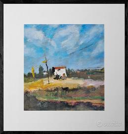 Dipinto quadro originale paesaggio certificato