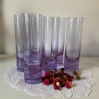6 bicchieri viola vintage