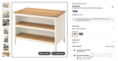 ISOLA PER CUCINA IKEA TORNVIKEN