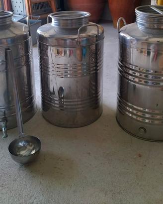 Fusti contenitori per olio inox