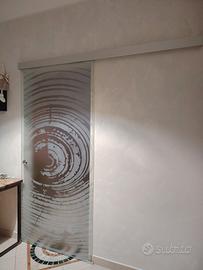 Porta in vetro  temperato  scorrevole 