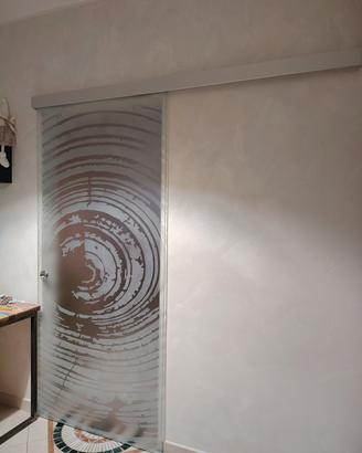 Porta in vetro  temperato  scorrevole 