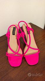 Sandalo fluo donna con tacco, 40