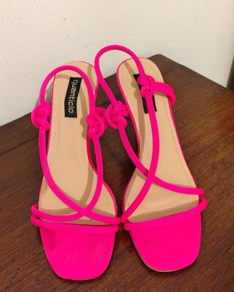 Sandalo fluo donna con tacco, 40
