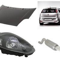 Fiat Punto Evo paraurti cofano assetto dischi faro