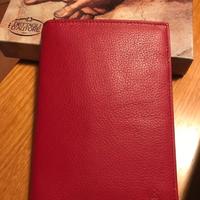 Porta Documenti e Carte di Credito in pelle rossa