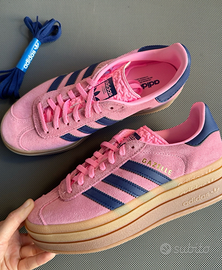 adidas Gazelle Bold blue pink size 37