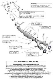 Raccordo elimina catalizzatore Yamaha YZF-R1 2015-