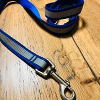 Guinzaglio blu e grigio nylon