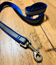 Guinzaglio blu e grigio nylon