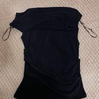 Zara top nero con spalle scoperte