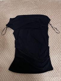 Zara top nero con spalle scoperte