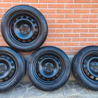Gomme invernali  205 55 R 16 + cerchi+copricerchi 