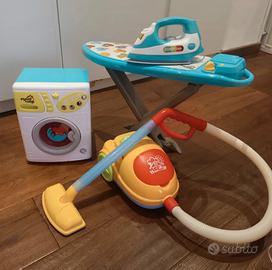 lotto giocattoli ferro e asse da stiro e lavatrice