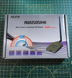 ✅Alfa AWUS051NH V. 2 adattatore Wi-Fi USB nuovo✅