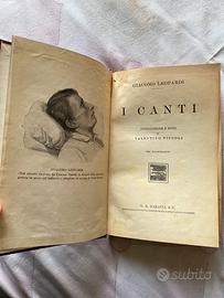 I Canti, libro del 1935, G. Leopardi, ed. Paravia