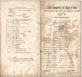 SET 2 CARTE TOPOGRAFICHE DEL REGNO D'ITALIA