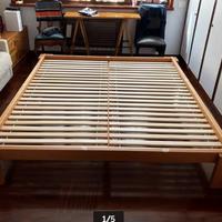 Letto matrimoniale legno massello