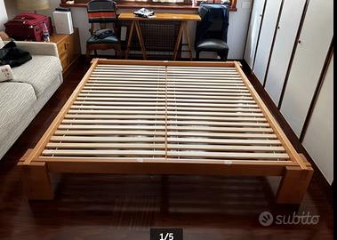 Letto matrimoniale legno massello