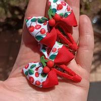 2 Mollette clips per capelli NUOVE " ciliegie "