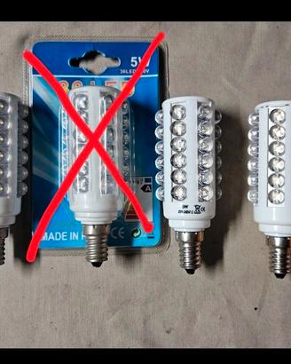 Lotto 5 Lampadine LED E14 5W Trasparente