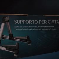 Supporto per chitarra e sgabello per piede